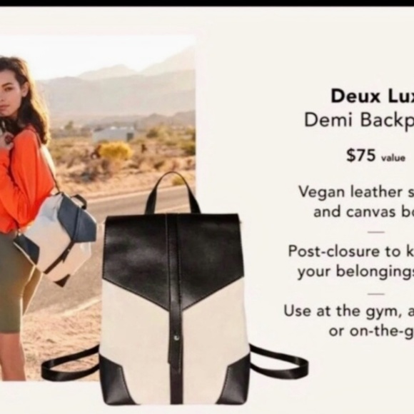 NWOT Deux Lux Vegan Backpack - Picture 3 of 3